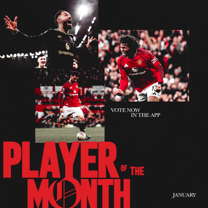 开云官网-曼联1月队内最佳球员候选名单：库尼亚，多尔古，B费